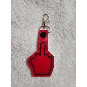 Novelty‎ Middle Finger Keychain Funny Rude Keyring Gag Gift Accessory
